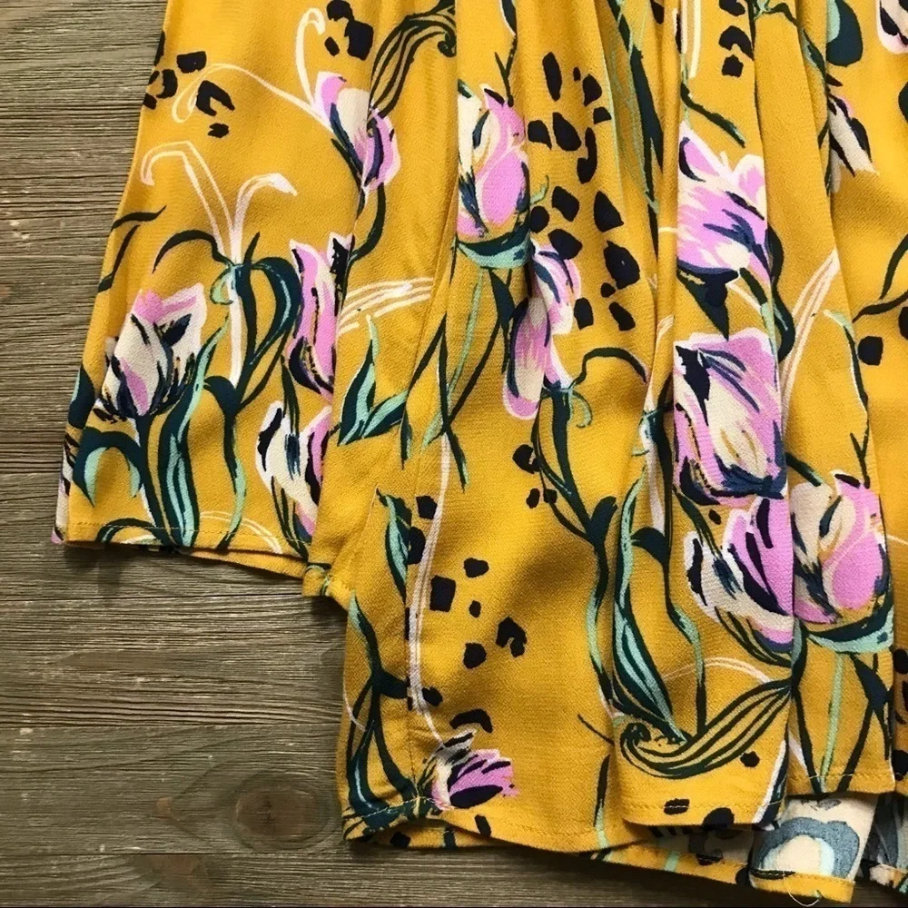 Free People Bella Printed Tunic in Yellow Combo